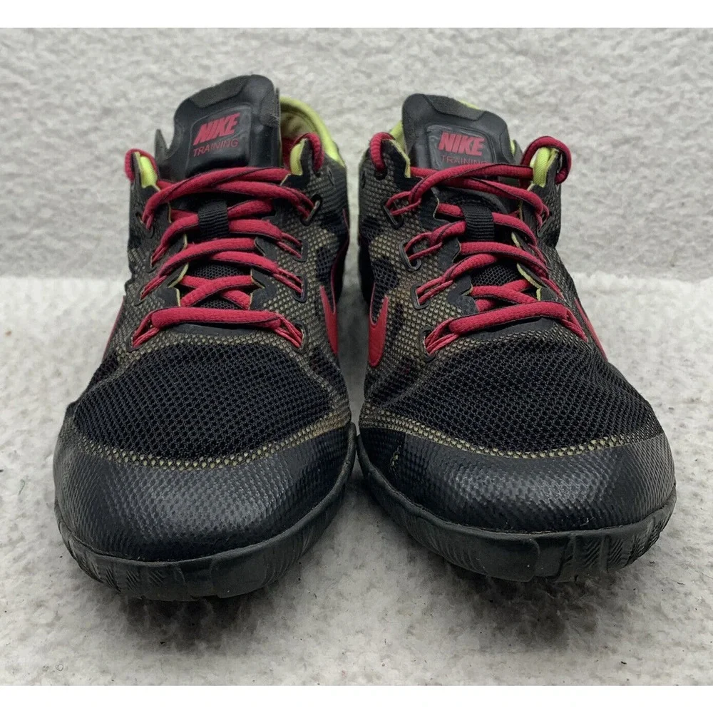 Nike Free Bionic Running Shoes Womens 7.5 Black Pink Green Lightweight 599269063
